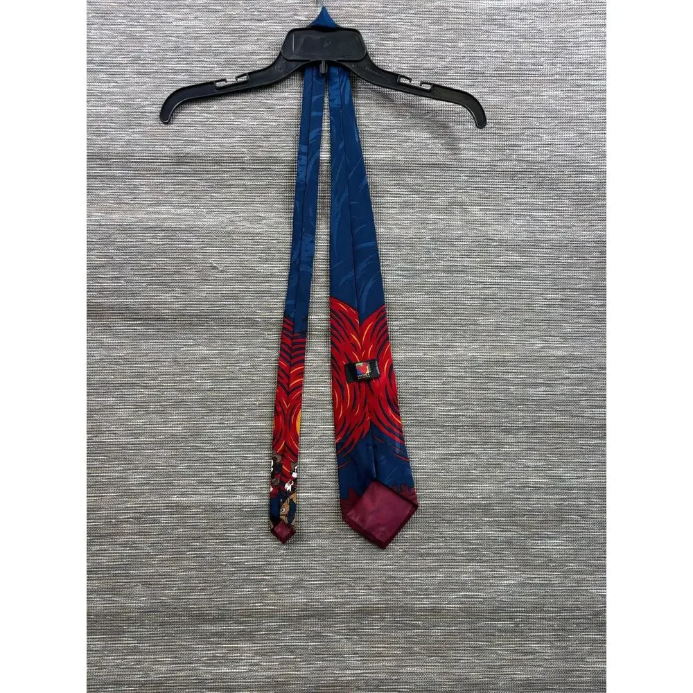 Vintage Mickey Unlimited Tie Mens Multicolor Western Mickey Minnie Pluto Necktie